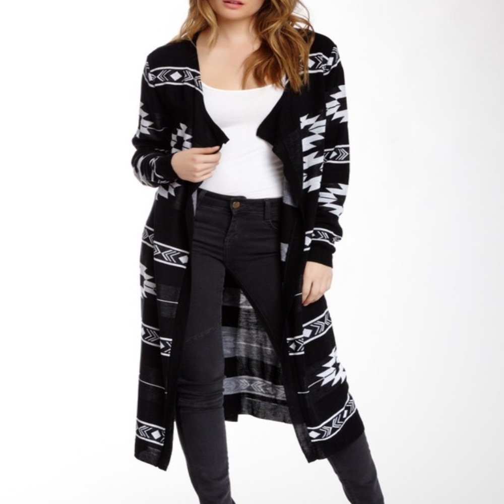Ceny Nordstrom Black & White Aztec Duster XS/S